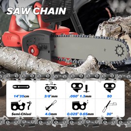 4-Pack 14 inch (35cm) Chainsaw Chain for Stihl MS180 MS181, 3/8" LP Pitch, .050" Gauge, 50 Drive Links, Low Kickback Saw Chain Compatible for 36360000050