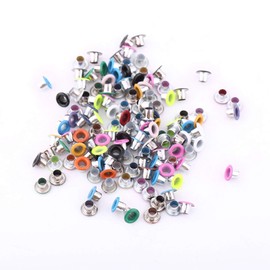 500 Pieces 3 mm Metal Eyelets Set Mixed Colours Round Shape Metal Eyelets Scrapbooking Card Making Craft Leather Hot