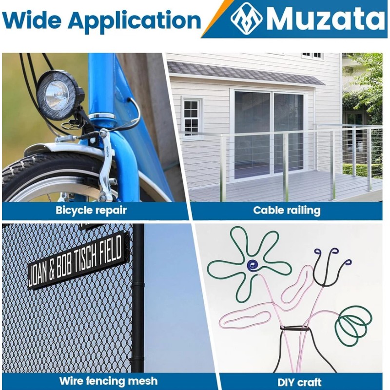 Muzata Cable Cutters Wire Cutters Heavy Duty Stainless Steel Wire