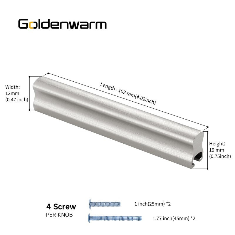 goldenwarm 5 Pack Adjustable Cabinet Handle,Drawer Pulls 1-3/8" to 4"