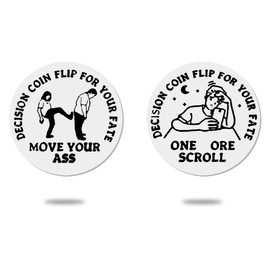 YALLNASL Funny Decision Maker Coin Gifts for Men Women Valentines Gag Gifts for Boyfriend Girlfriend Gamer Gifts for Husband Wife Birthday Gifts for Couple Friends Challenge Coin Double Sided