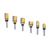 6Pcs Flush Trim Bit 6mm Shank Pattern Router with Bearing