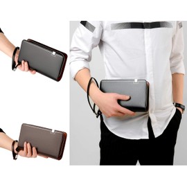 Hana 2nd Bag, Clutch Bag, Handheld Bag, Wallet, Top Leather, Case, Large Wallet, High Quality, Large Capacity, For Presents, Zipper Wallet, b