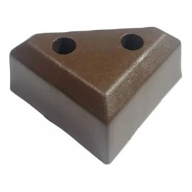 Herrajes Guerrero Pata Para Muebles Sala 4.4 Cm Triangular Plástico Café 24 Pz