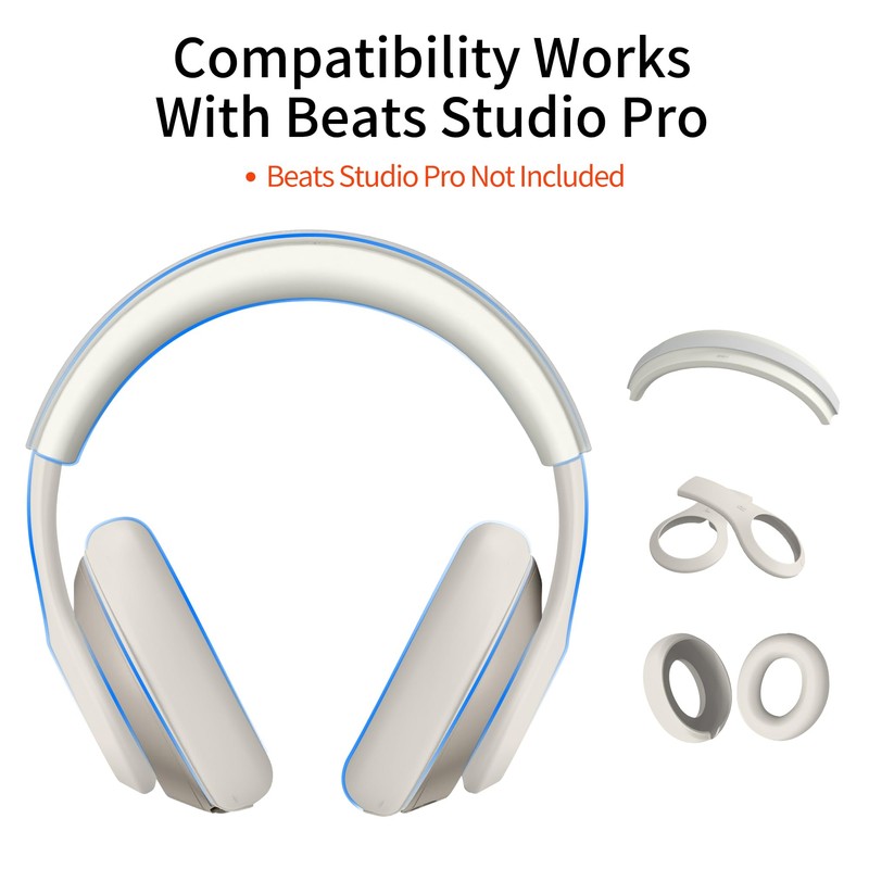 3 in 1 Silicone Case for Beats Studio, Anti-Scratch Ear
