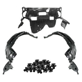 Parts N Go 2008-2012 Accord Sedan Fender Liner & Undercover Set with Clips Front Driver & Passenger Side Left Right HO1228122 HO1248138 HO1249138 74111TA0A00 74150TA5A00 74100TA5A00