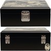 February Mountain Mother of Pearl Large Wooden Box with Hinged