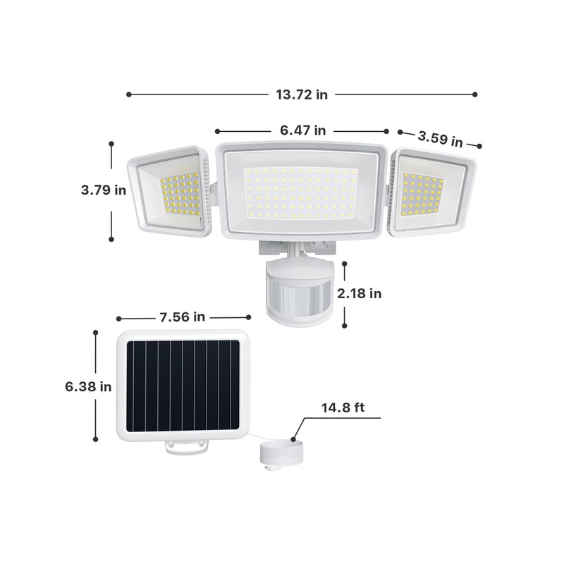Ensenior 1800LM Solar Flood Lights Outdoor, Motion Sensor Outdoor Light