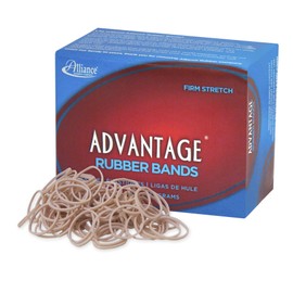 Alliance Rubber 26109 Advantage Rubber Bands Size #10, 1/4 lb Box Contains Approx. 925 Bands (1 1/4" x 1/16", Natural Crepe)
