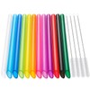 Angled Tips, 12 Pcs Wide Reusable Bubble Tea Straws with