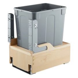 35QT Under Cabinet Soft-Close Kitchen Waste Bin Pullout Trash Can for KitchenTrash Can Capacity: 35 Qt