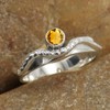Citrin Edelstein Bandring 925 Sterling Silber Bandring Herren und Damen