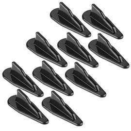 Shark Fin Spoiler, 10Pcs Universal Carbon Fiber Style Car Roof Shark Fin Spoiler Wing Kit Vortex Generator