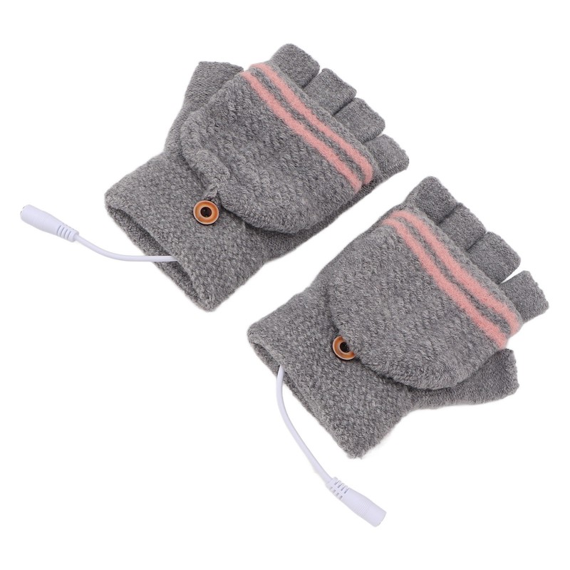 Heated Mitten Gloves Double Sided Heating Promote Blood Circulation USB
