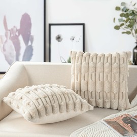 ZWJD Set of 2 Sofa Cushion Covers Corduroy Sofa Cushions Outdoor Pillows Boho Decorative Sofa Pillows Modern for Couch Bedroom car Decor Decorative Cushion Covers