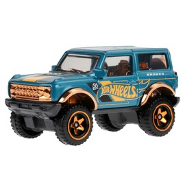 Hot Wheels Collectible Die-Cast Vehicle - '21 Ford Bronco Sport Utility Car - Teal and Gold - HDH54-3/6