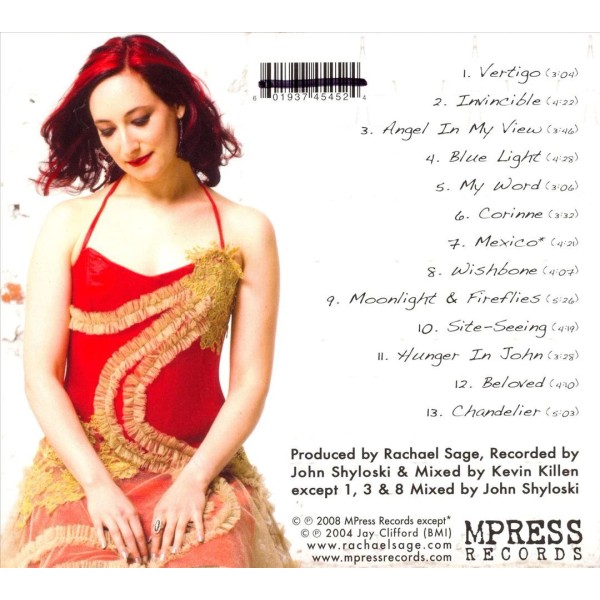 RACHAEL SAGE - CHANDELIER NEW CD