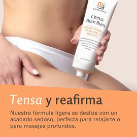 Crema Bum Bum M3 Naturals, con Cupuaçu, Crema reafirmante corporal, aroma limón y vainilla, Para el cuidado de la piel, 237 ml