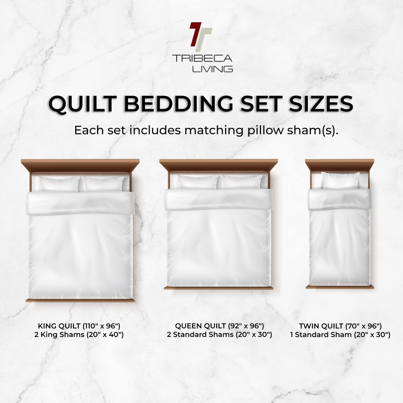 Tribeca Living Velvet Queen Quilt Set, Three-Piece Lugano Honeycomb Stitch