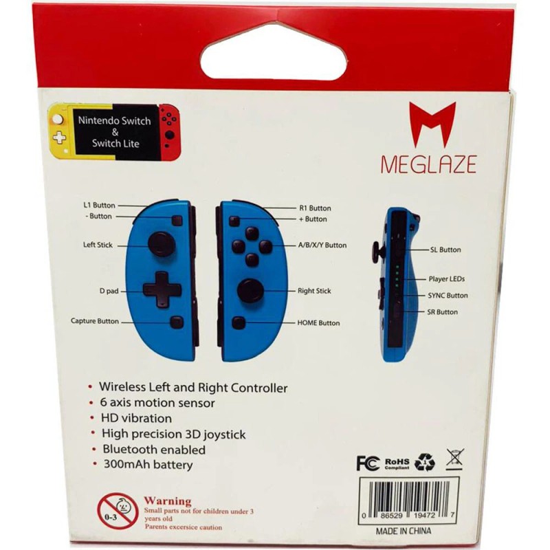 Meglaze Wireless Controllers - Neon Blue/Neon Blue for Switch -