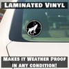 Coyote Hunting Vinyl Decal | 5.5" White on Black |
