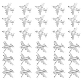 PATIKIL Airplane Push Pin, 36 Pcs Decorative Metal Push Pin Cute Aircraft Thumb Tacks for Bulletin Board Map Photo Home Office Decor, Silver Tone