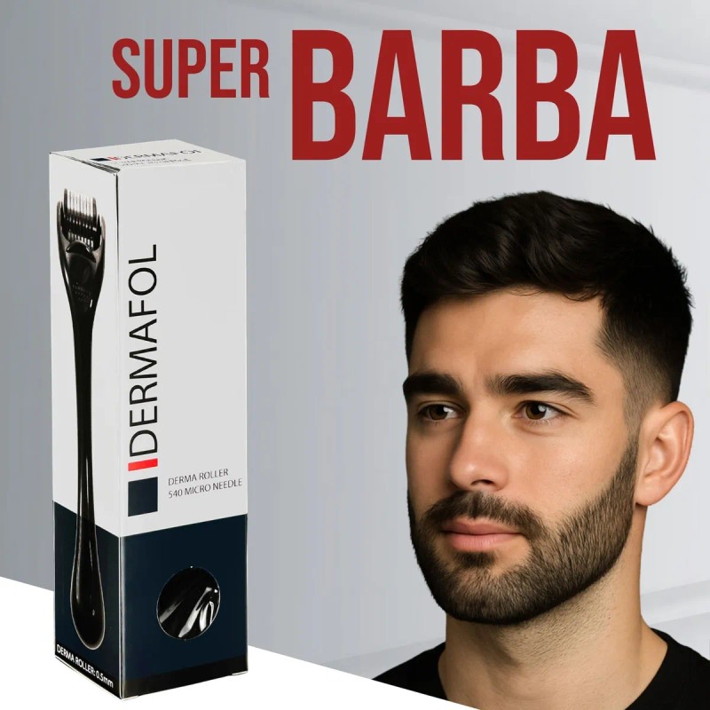 Dermaroller Barba Rodillo Dermafol 0.5mm Titanio Con Estuche