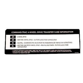 Omix-ADA | 18676.77 | Decal, Transfer Case Sun Visor | OE Reference: 53008695 | Fits 1994-1998 Jeep