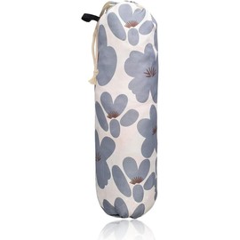 Plastic Bag Holder, Lightweight Grocery Bag Holder for Plastic Bags, Wall Mount Floral Plastic Bag Storage Organizer,  Shopping Bag Holder Dispenser for Kitchen Pantry (Light Grey) - Colour: Light Grey