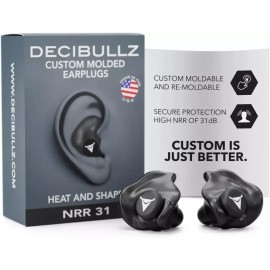 DesiBulz 데시불즈 - 맞춤형 성형 귀마개 31dB 최고 NRR 촬영 여행 작업 및 콘서트를 위한 편안한 청력 보호 기능 [Pink] Desibulls - Custom-Molded Earplugs 31dB Highest NRR Comfortable Hearing Protection for Shooting, Travel, Work, and Concerts [Pink]