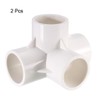 sourcing map 4 Way Elbow PVC Pipe Fitting Furniture Grade