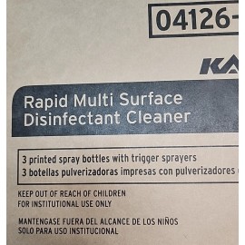 Kay Rapid Multi Surface Disinfectant Cleaner Spray Bottle/Box of 3/04126-055