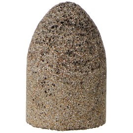 PFERD 61829 Type 16 Round Nose Cone, Aluminum Oxide, 2" Diameter x 3" Length, 5/8-11 Thread, 18144 RPM, 16 Grit