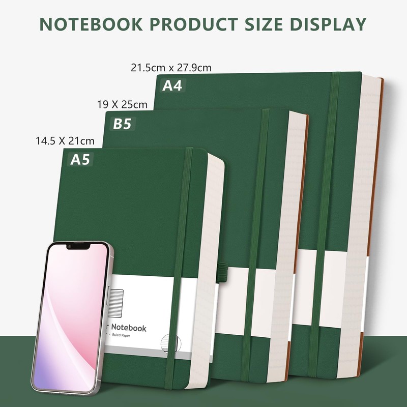 AHGXG Lined Journal Notebook - 320 Numbered Pages Thick Journal
