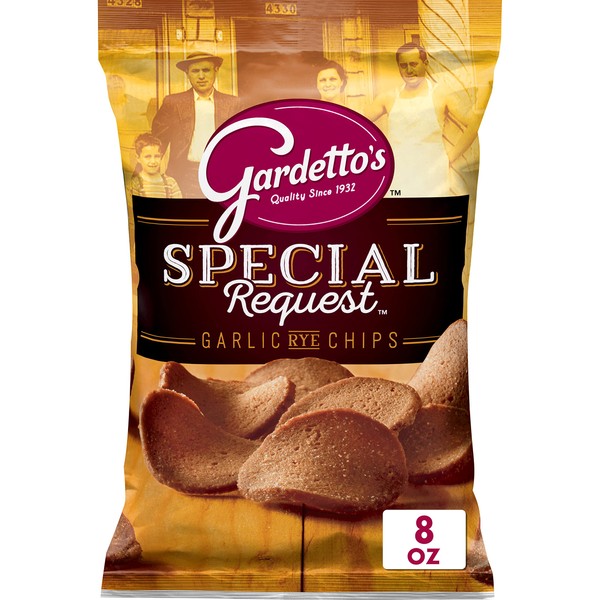 Gardetto's Snack Party Mix, Roasted Garlic Rye Chips, Snack Bag, 8 oz (Pack of 12)