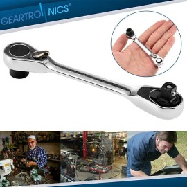 1/4 INCH MINI DOUBLE ENDED QUICK SOCKET RATCHET WRENCH ROD SCREWDRIVER BIT TOOL!