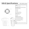 Infinity Drain: HB 65-2" Hair Basket for 65 series