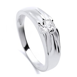 925 Sterling Silver Cz Claw Solitaire Ring size K L M N O P Q R S - Men's or Ladies (L)