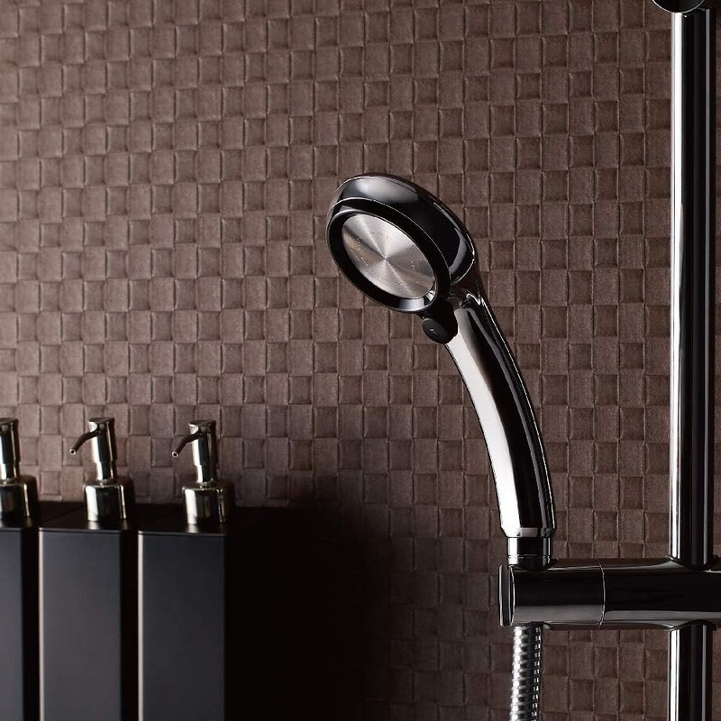 SANEI Shower Head Rainy Metallic Hand Stop 50% Water Saving