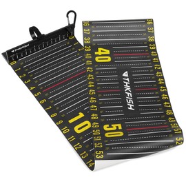 THKFISH 53in Fish Ruler with Measuring Board, Portable Waterproof Folding Fishing Ruler Fish Measuring Tape for Boat, Kayak, Coolers, Yacht and Workbench