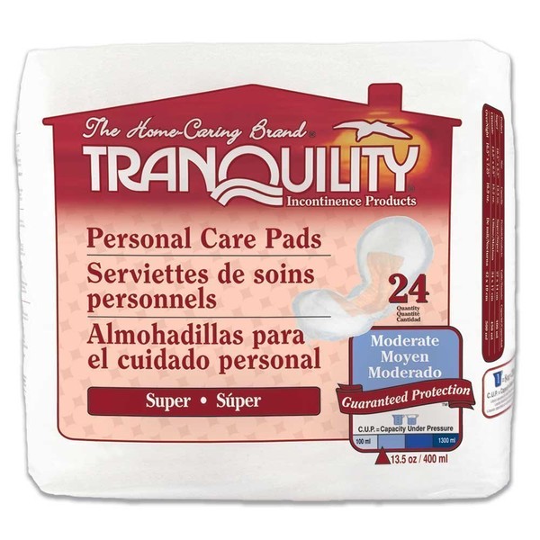 Tranquility Personal Care Pad - Super Absorbency - CASE/96 (Super Absorbency)