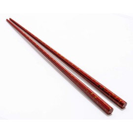 Traditional Tsugaru Lacquer Chopsticks: Total Lacquer, Kara-lacquered and Painted ◆ 1 Pair for Women, Medium Size: 8.5 - Red