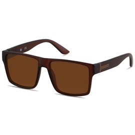 LYZOIT Square Sunglasses for Men Women Polarized Oversized Big UV Protection Rectangle Shades Brown Sun glasses