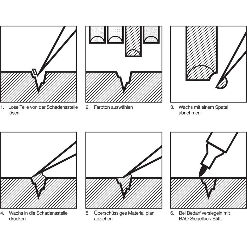 BAO 100/G Soft Wax Trend-Colours 20 Semi-Rods, Trendy Colours
