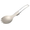 EUBEISAQI Folding Camping Spork,Lightweight Metal Portable Reusable Flatware Fork -