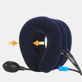 Neck stretcher 3-stage cervical traction inflation lightweight cool navy 10ea