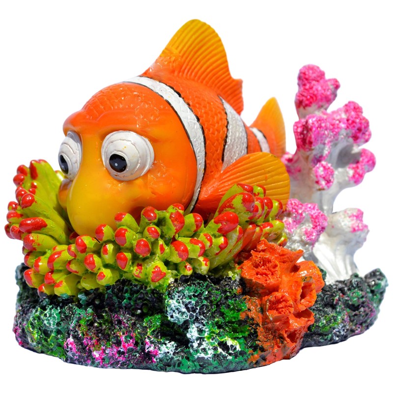 Supa Luftbetriebener Clownfisch Aquarium/Aquarium-Ornament, realistische Details, ca. 12,0 cm (L)