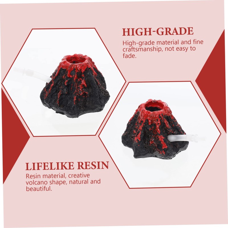 CORHAD Volcano Decoration Aquarium Bubbler Ornament for Fish Tank Landscaping
