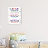 God's Rules Wall Decor,Religious Scripture Canvas Wall Art for Christian