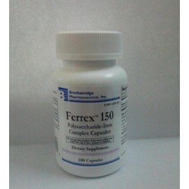 Breckenridge Ferrex 150 Iron Supplement Polysaccharide Complex 100 Caps